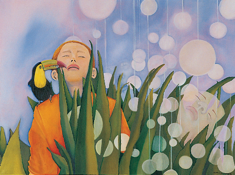 Girl with Toucan